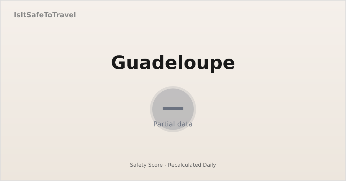 Is Guadeloupe Safe? 6.0/10 Safety Score (2026) | IsItSafeToTravel